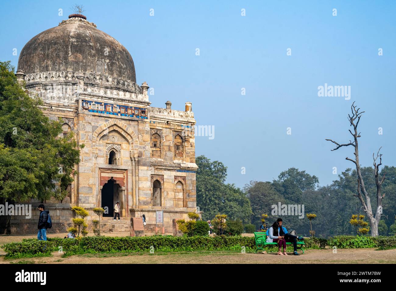 Indien, Delhi, Neu-Delhi, Lodi-Gärten, Sheesh-Gumbad Stockfoto