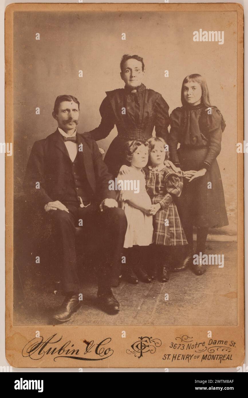 Gelatinedruck - Familie Theriault, Saint-Henri, Québec, 1893-1900 Stockfoto