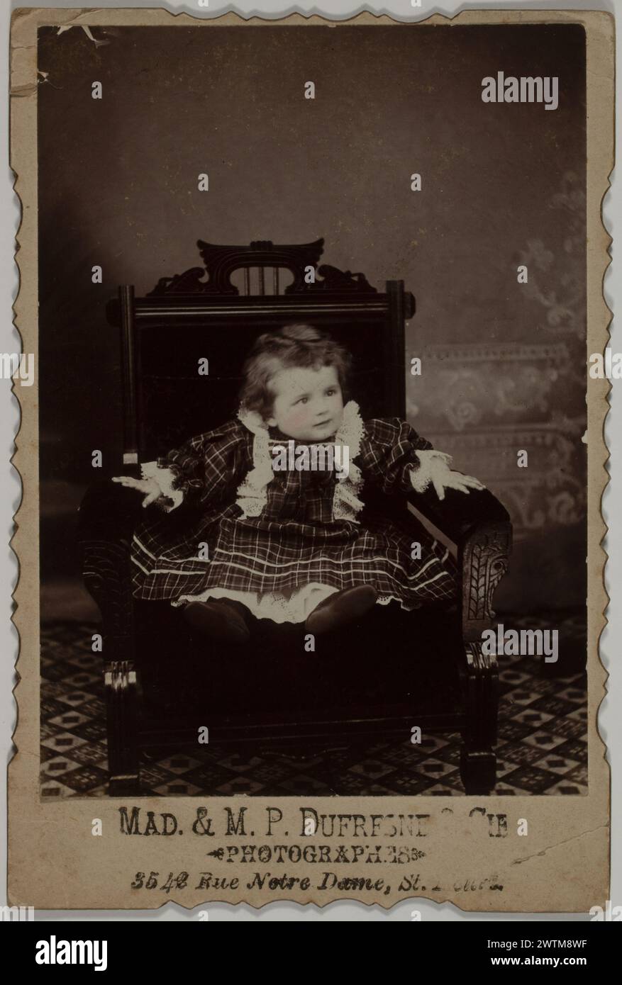 Gelatinedruck - Maria Lanthier, Saint-Henri, Québec, 1897-1905 Stockfoto