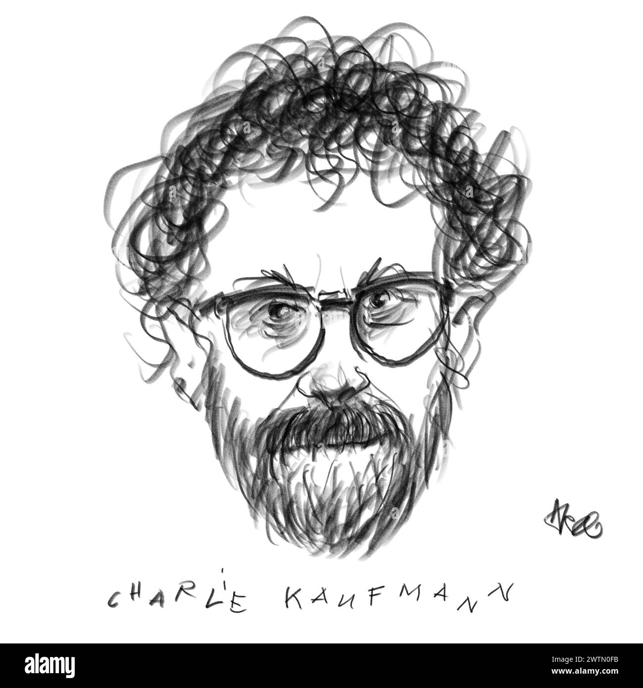 Porträt von Charlie Kaufman Stockfoto