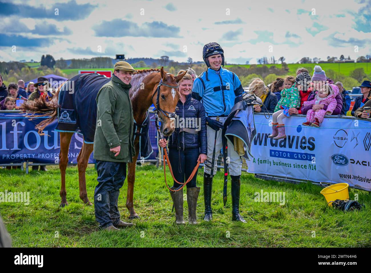 Eyton Races - Punkt 2 Punkt Pferderennen Stockfoto