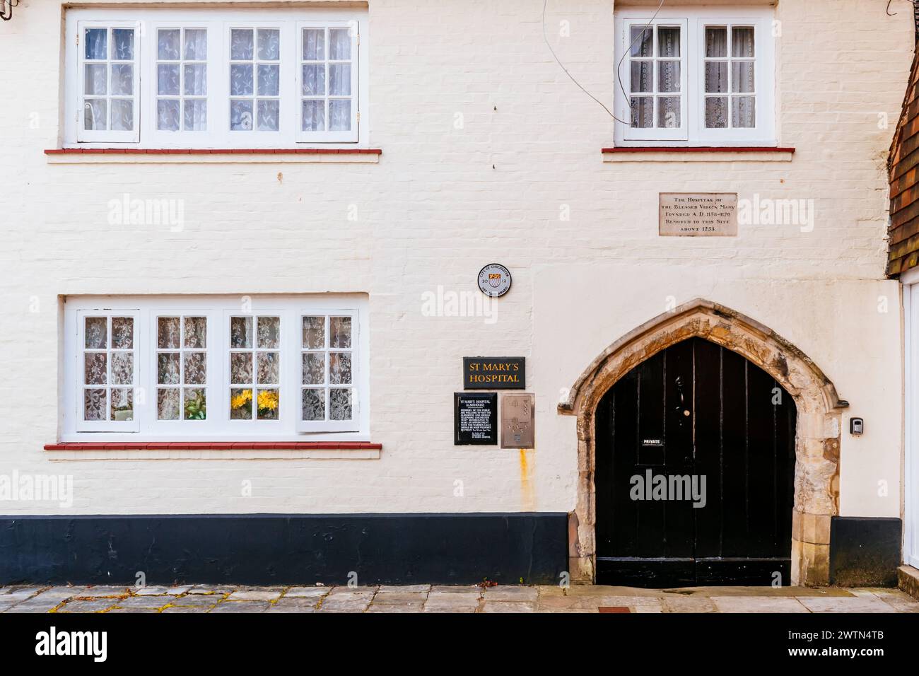 St. Mary's Almshouses - St. Mary's Hospital. Chichester, West Sussex, South East, England, Vereinigtes Königreich, Europa Stockfoto