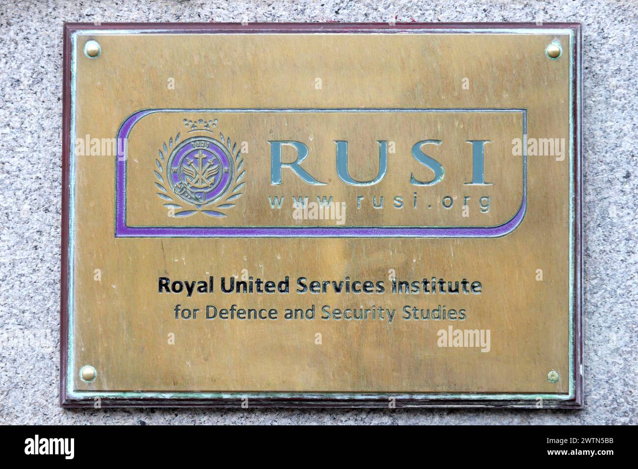 Das Royal United Services Institute (RUSI), das älteste und führende Think Tank der Welt für Verteidigung und Sicherheit im Vereinigten Königreich Stockfoto