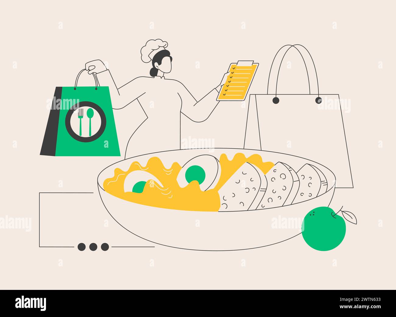 Meal prep Service abstrakte Konzept Vektor-Illustration. Stock Vektor