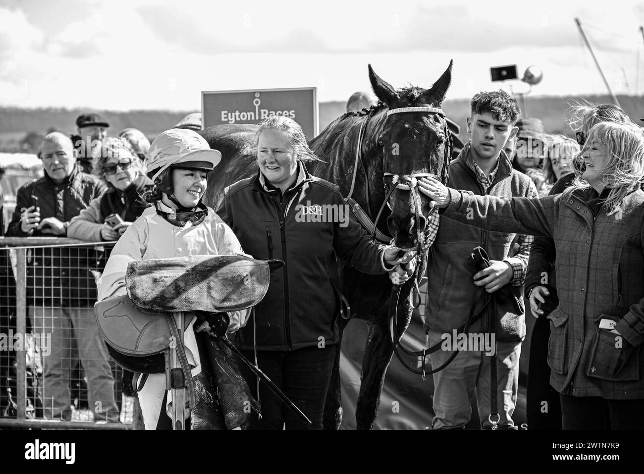 Eyton Races - Punkt 2 Punkt Pferderennen Stockfoto