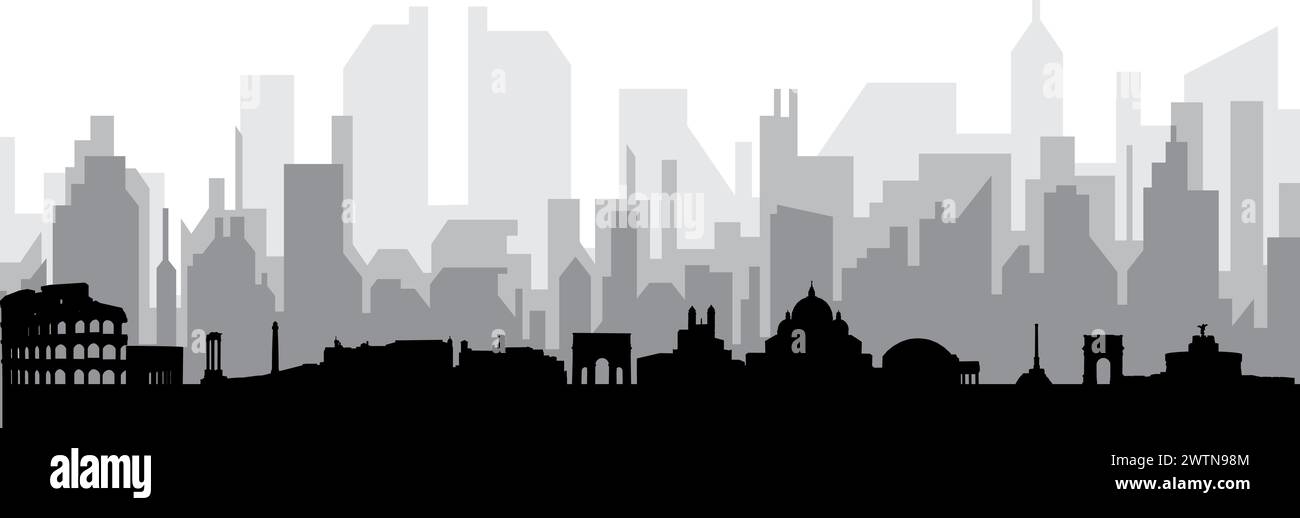 Skyline Panorama von ROM, ITALIEN Stock Vektor