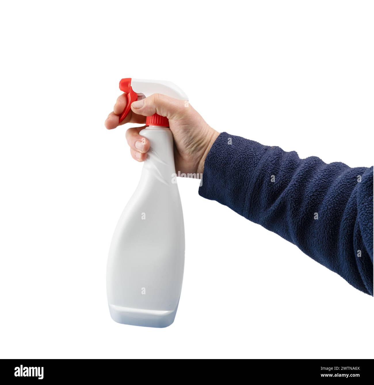 Spender auf transparentem Hintergrund sprühen Stockfoto