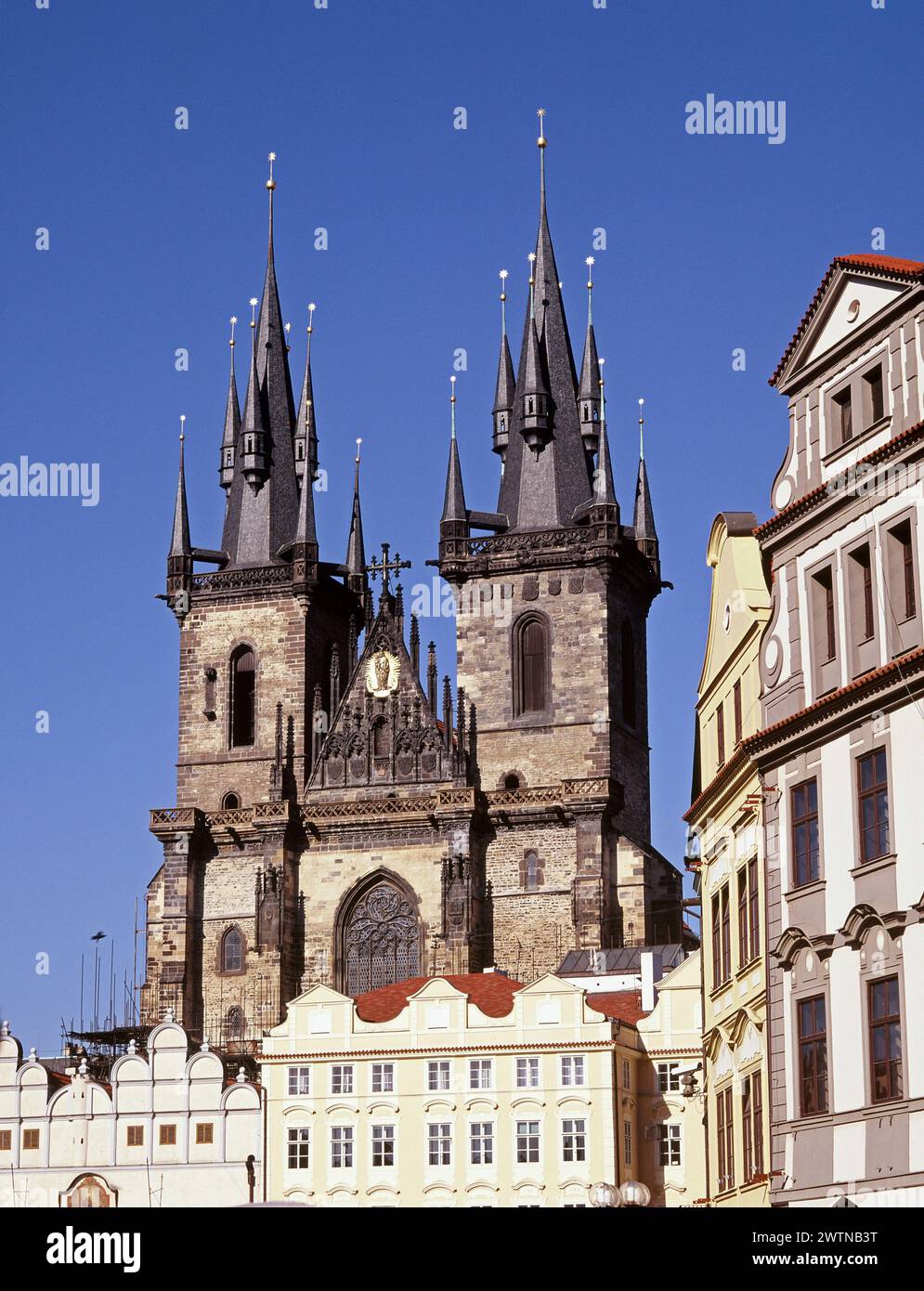 Tschechische Republik. Prag. Altstadt. Die Kirche unserer Lieben Frau vor Týn. Stockfoto