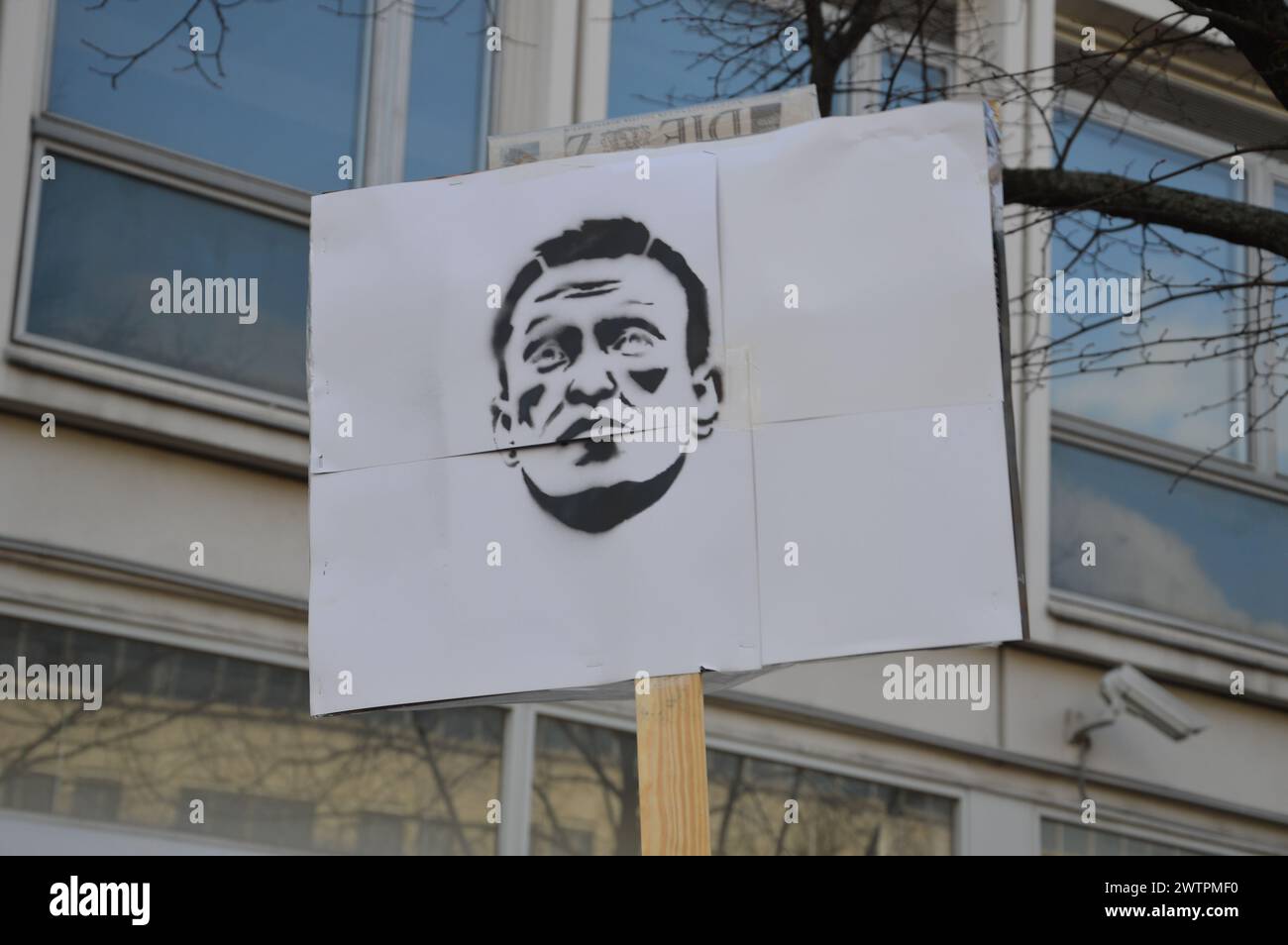 Berlin, Deutschland - 17. März 2024 - Wahlen in Russland; Proteste vor der russischen Botschaft in Berlin. (Foto: Markku Rainer Peltonen) Stockfoto