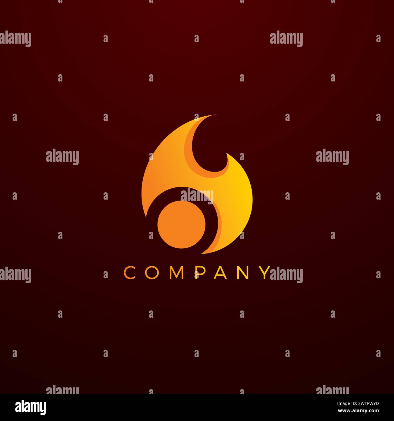 Fire Logo Einfach. Flame-Logo-Vektor Stock Vektor