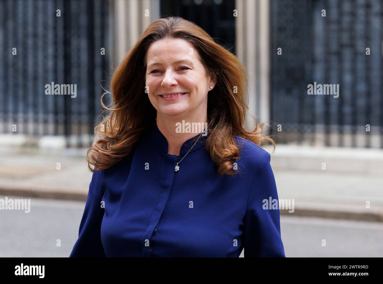 London, Großbritannien. März 2024. Gillian Keegan, Bildungsministerin, in der Downing Street zu einer Kabinettssitzung. Quelle: Mark Thomas/Alamy Live News Stockfoto