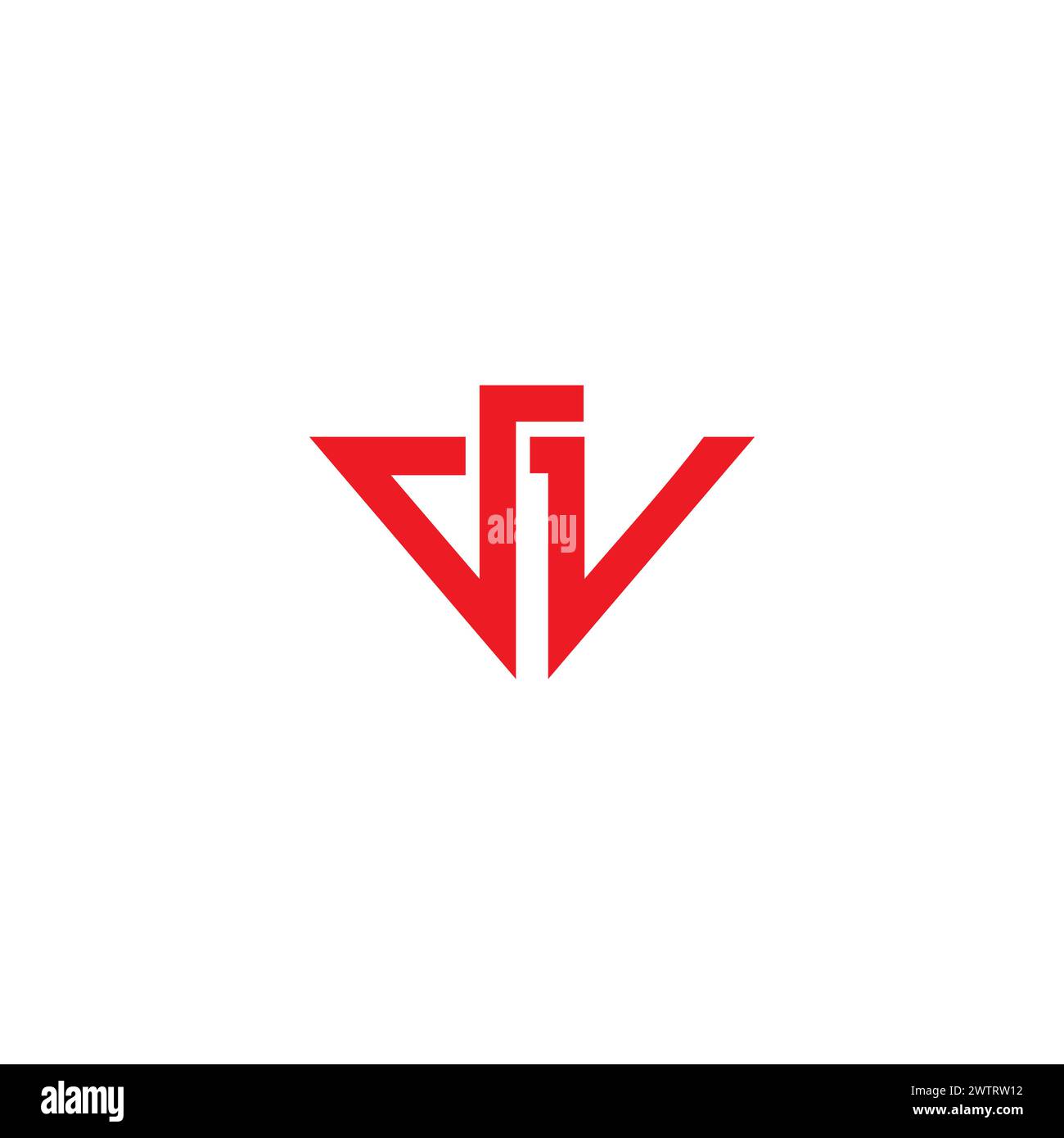 Einfaches Design mit DV-Logo. DV-Symbol Stock Vektor