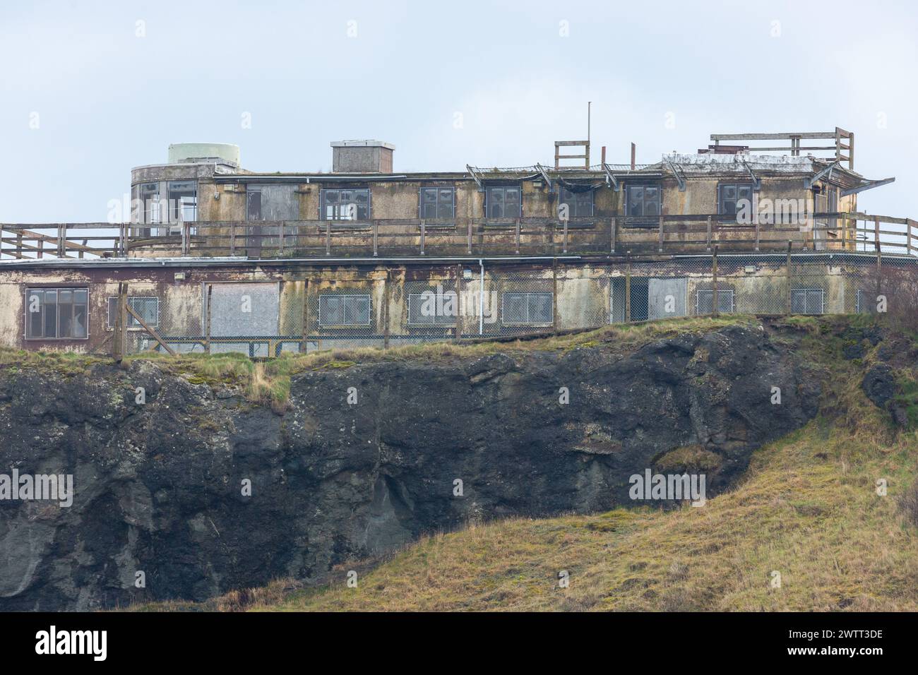 Gin Leiter ehemalige WW 2 ehemalige Radarstation in der Nähe von North Berwick Schottland. Stockfoto