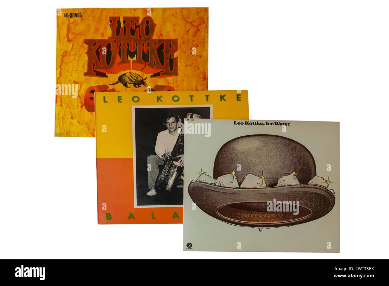 Leo Kottke Ice Water Vinyl-Album-Cover isoliert auf weißem Hintergrund - 1974 Stockfoto