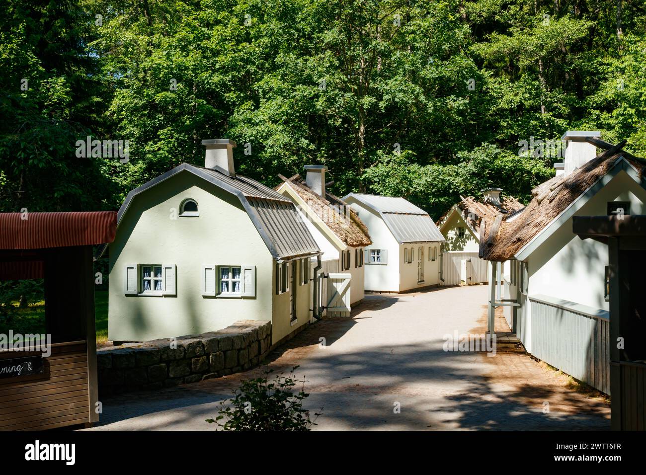 VIMMERBY, SCHWEDEN - 14. Juni 2023: Freizeitpark Astrid Lindgren's World. Brenda Brave. Stockfoto