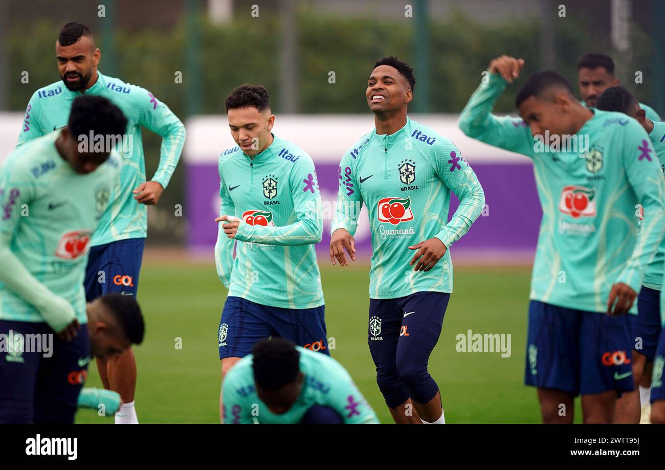 Brasiliens Wendell während einer Schulung im Sobha Realty Training Centre in London. Bilddatum: Dienstag, 19. März 2024. Stockfoto