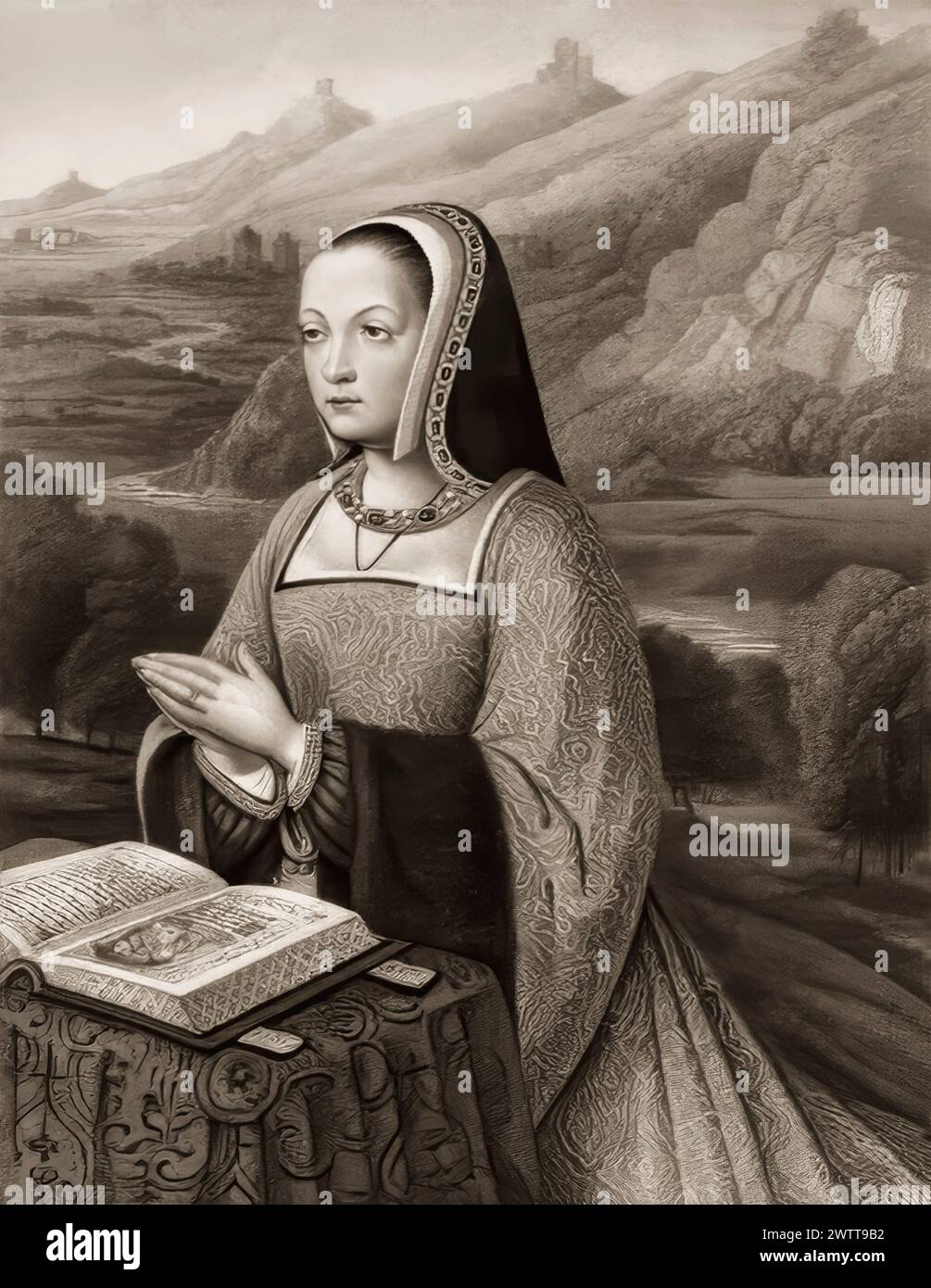Königin Anne der Bretagne, digital verändert Stockfoto