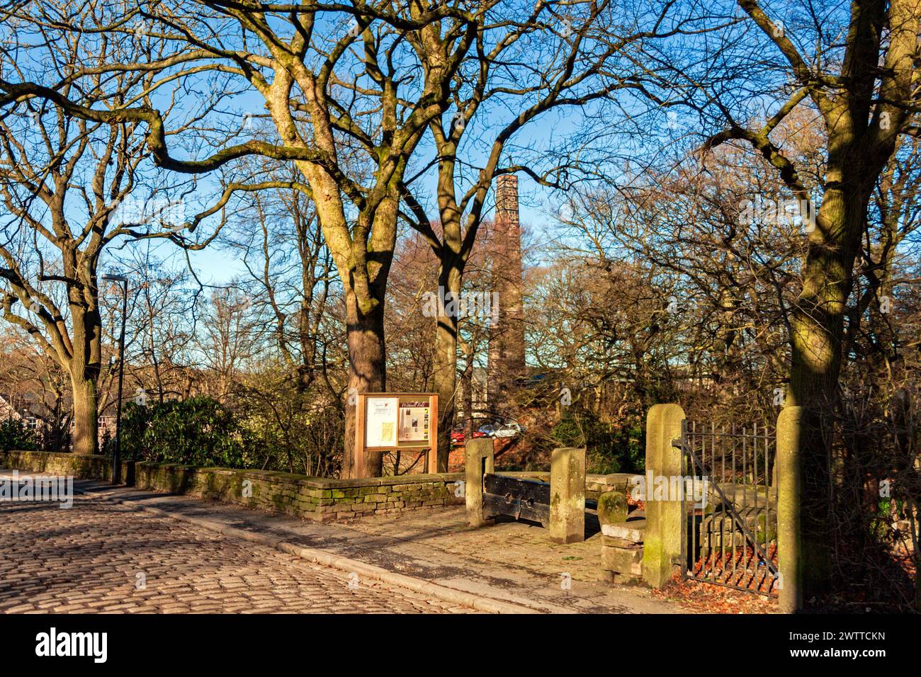 Village Stocks, Withnell Fold, Lancashire. Stockfoto