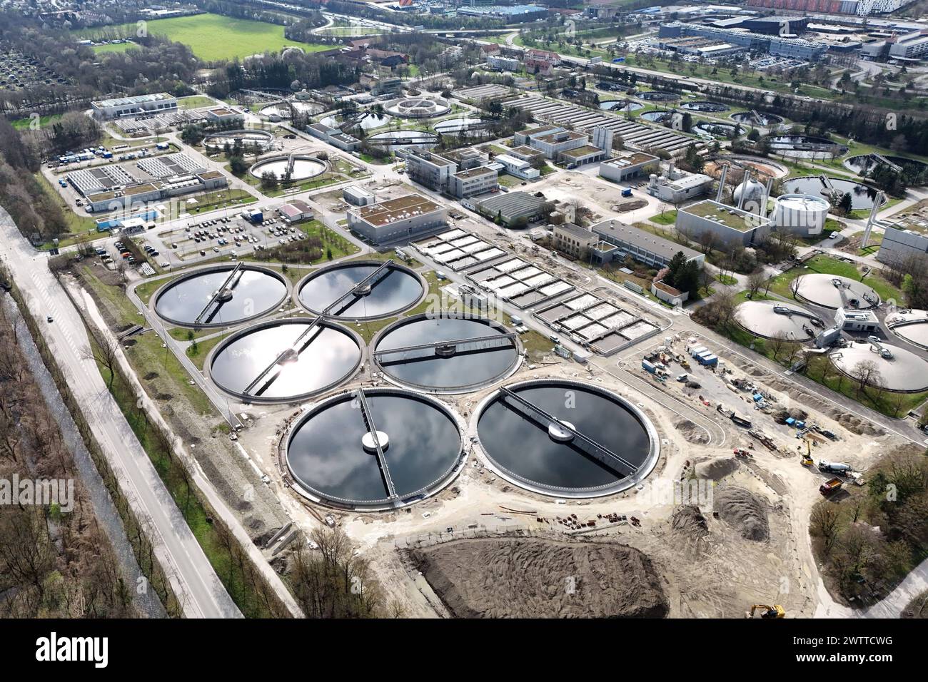 Münchner Stadtentwässerung - Klärwerk Gut Marienhof www.alamy.de