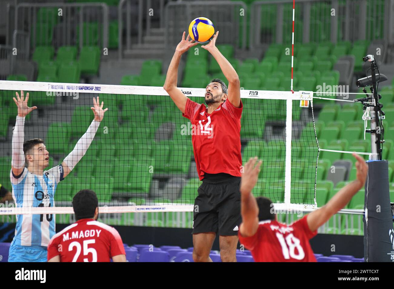 Hossam Abdalla (Ägypten). Volleyball-Weltmeisterschaft 2022. Stockfoto