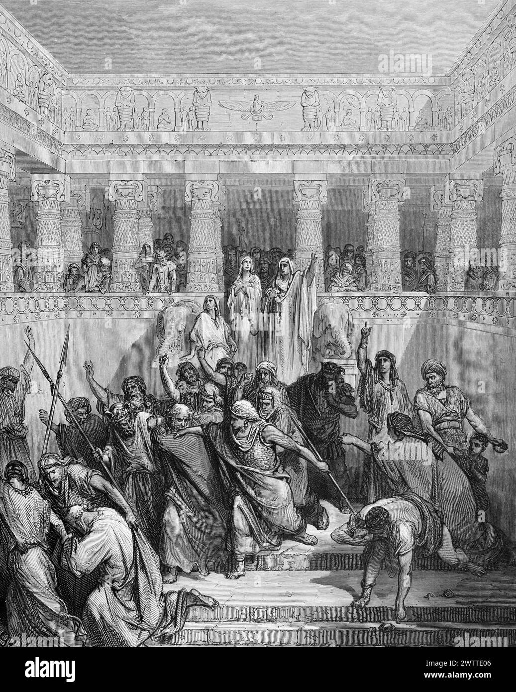 Susannas Rechtfertigung, Altes Testament, Bibel, das Evangelium nach , historische Andeutung 1886 Stockfoto