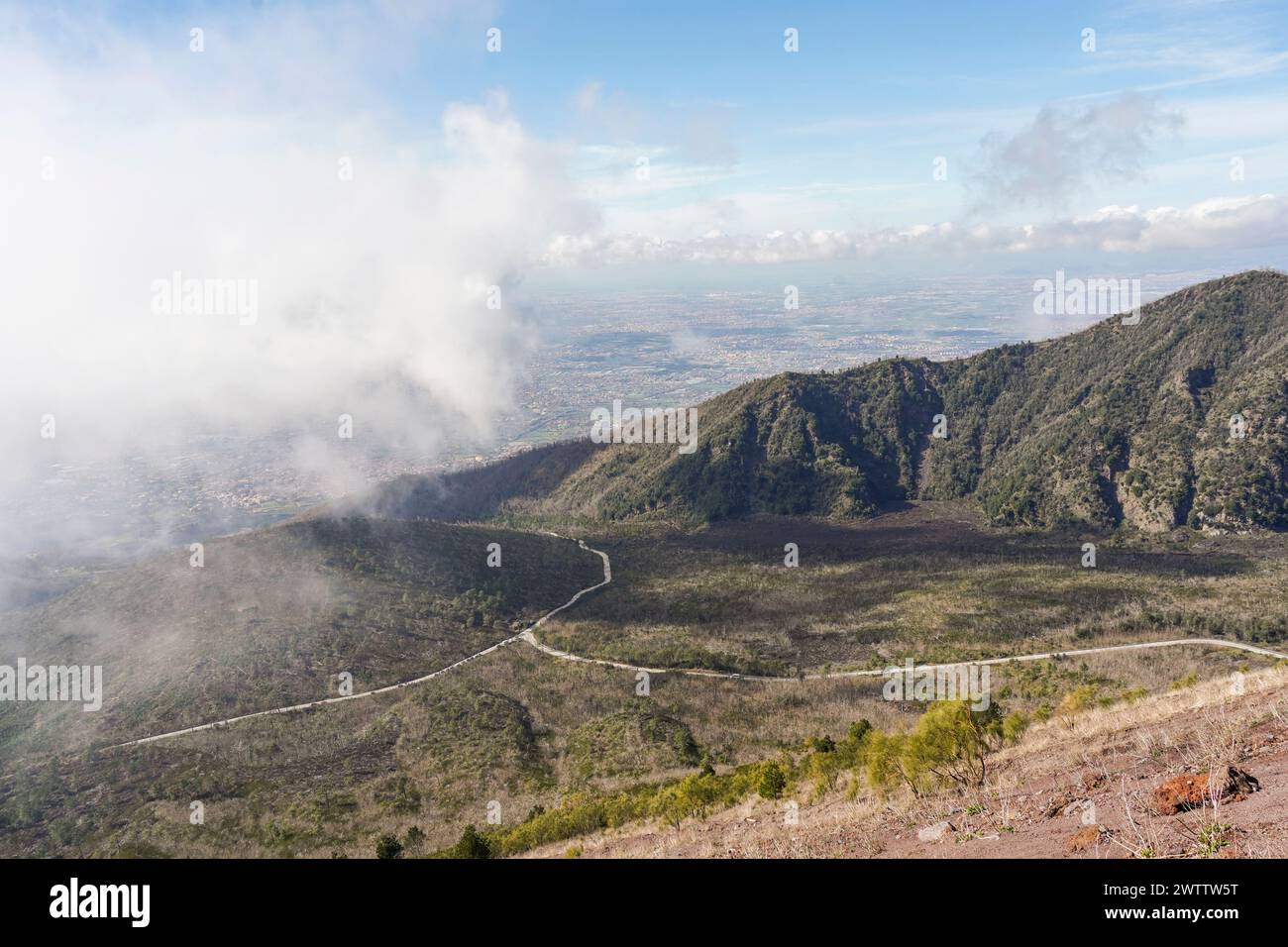 Nationalpark Vesuv. Auf dem aktiven Vulkan Vesuv, südöstlich von Neapel. Italien Stockfoto