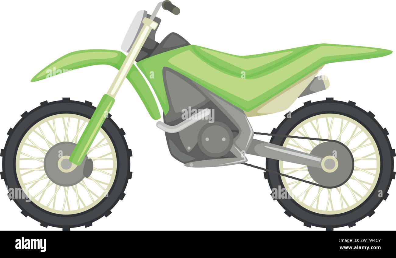 Umweltfreundliches Sportfahrrad. Cartoon-Motorrad. Transportsymbol Stock Vektor