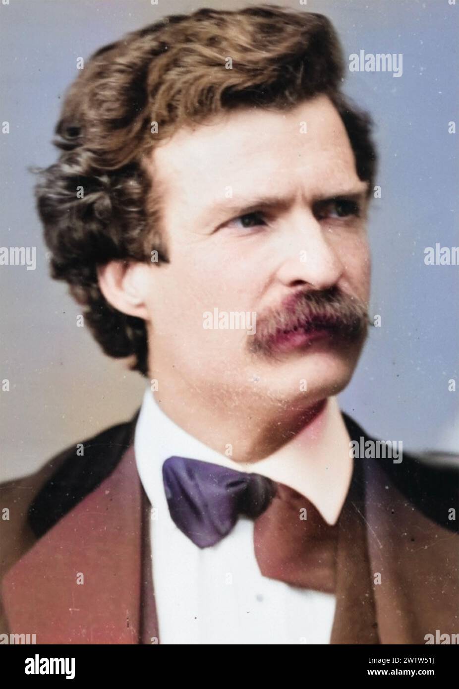 MARK TWAIN (1835–1910) US-amerikanischer Schriftsteller und Schriftsteller um 1865 Stockfoto