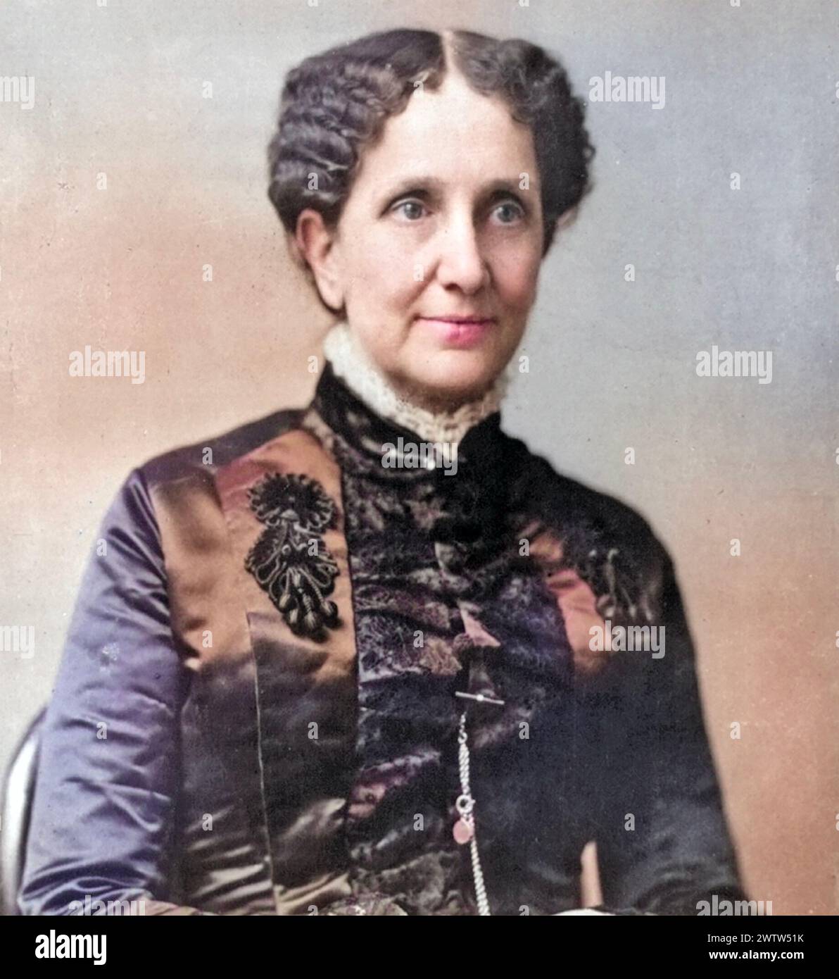 MARY BAKER EDDY (1821–1910) amerikanische Religionsführerin, die die Kirche Christi gründete, Wissenschaftlerin Stockfoto