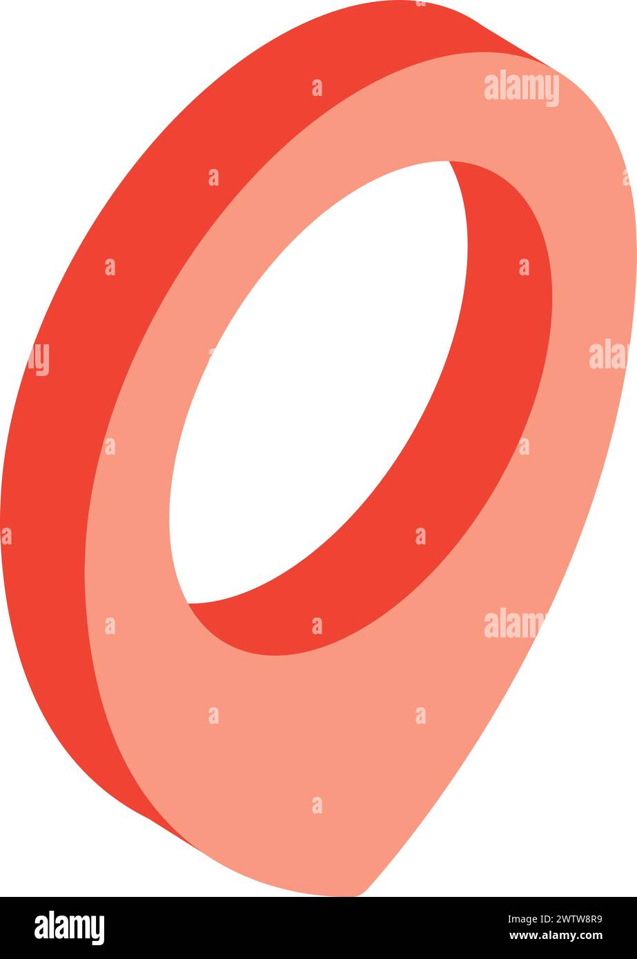 Rote Geo-Pin. Symbol für Kartenposition. Positionsmarkierung Stock Vektor