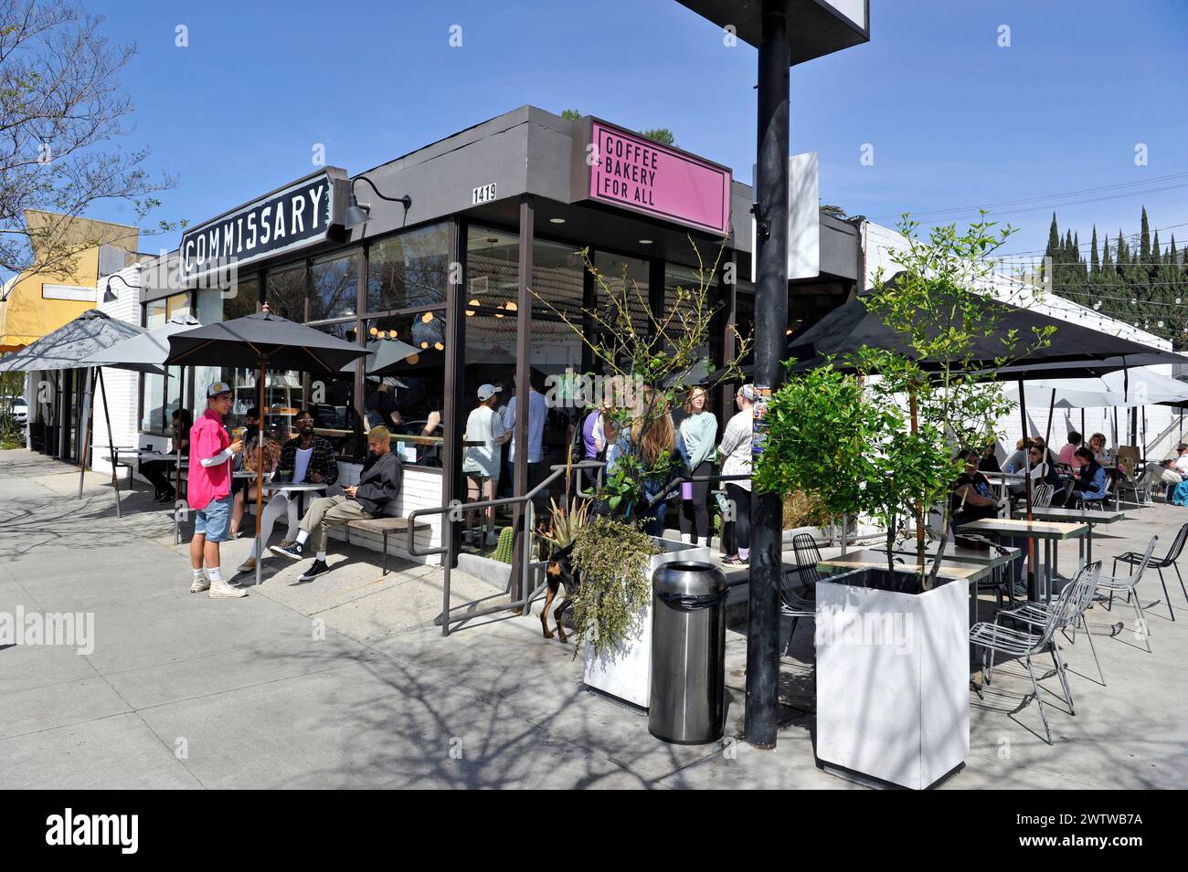 The Commmissary Restaurant, ein beliebter Speisesaal an der Kenneth Ave. In Glendale, Kalifornien, USA Stockfoto