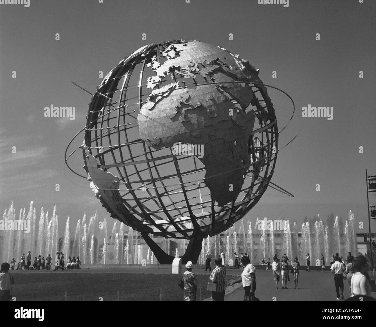 Die Unisphere, die von US Steel für die New York World's Fair 1964 in Flushing Meadow geschaffen wurde Stockfoto