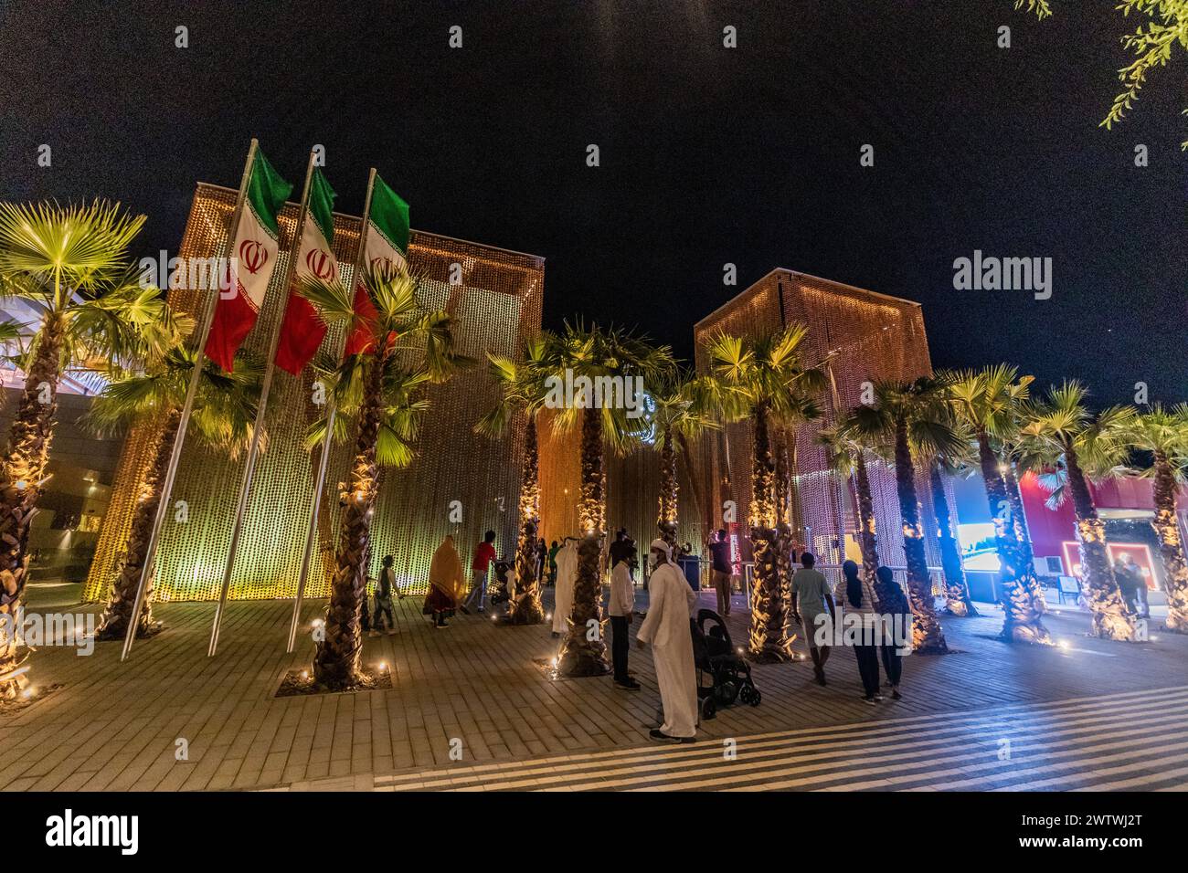 DUBAI, VAE - 28. OKTOBER 2021: Iran-Pavillon auf der Expo 2020 in Dubai, Vereinigte Arabische Emirate. Stockfoto