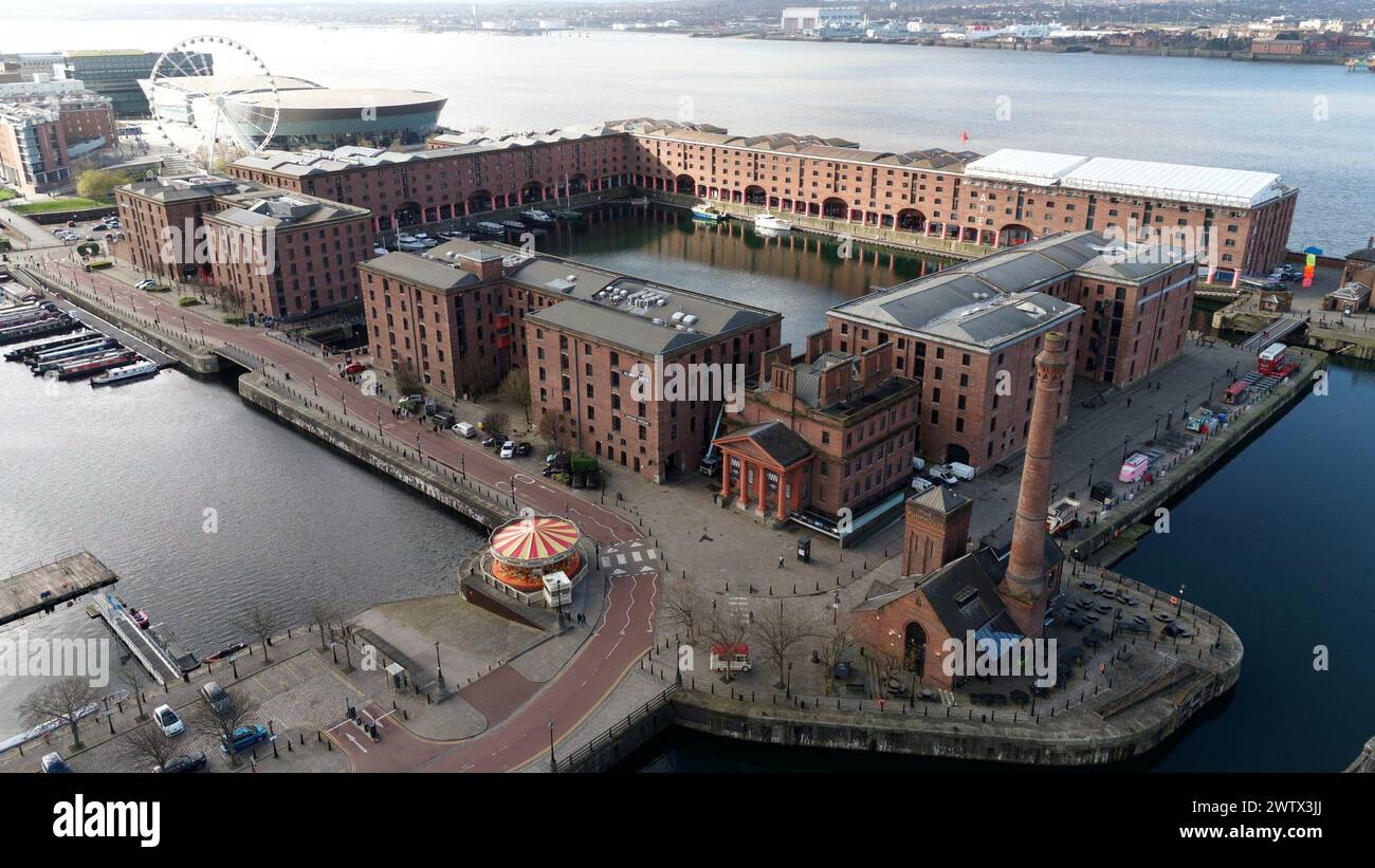 Liverpool mit der Drohne Stockfoto