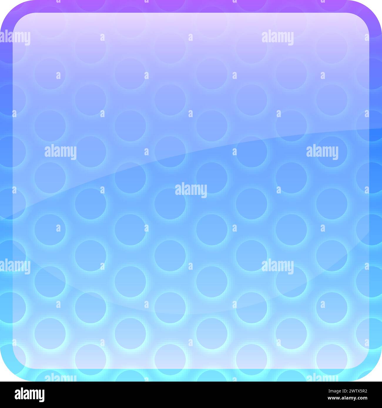Glänzender Knopf mit kreisförmiger Neonstruktur. Comic-Spiel-ui Stock Vektor
