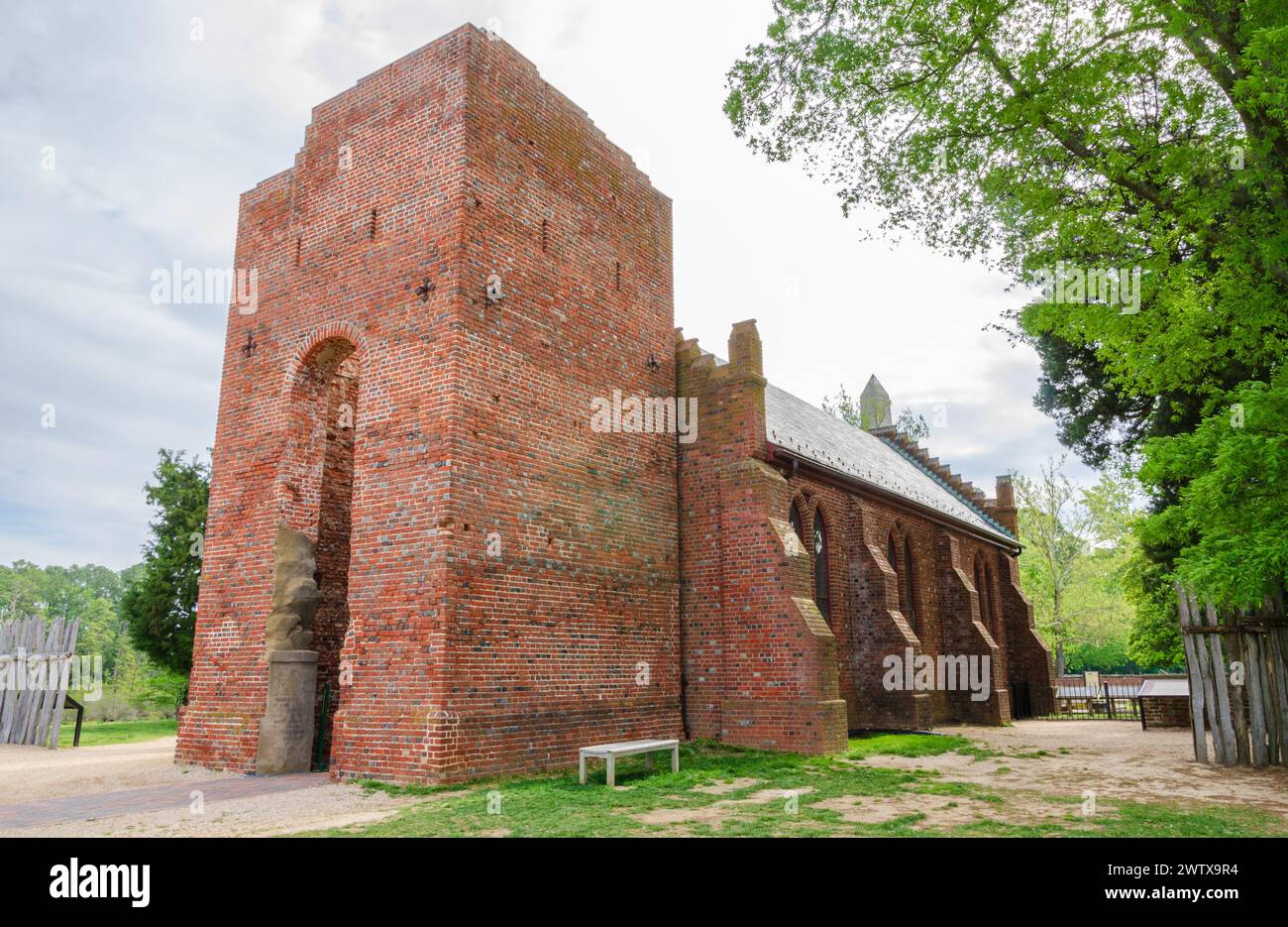 Das historische Jamestowne ist Teil des Colonial National Historical Park in Virginia, USA Stockfoto