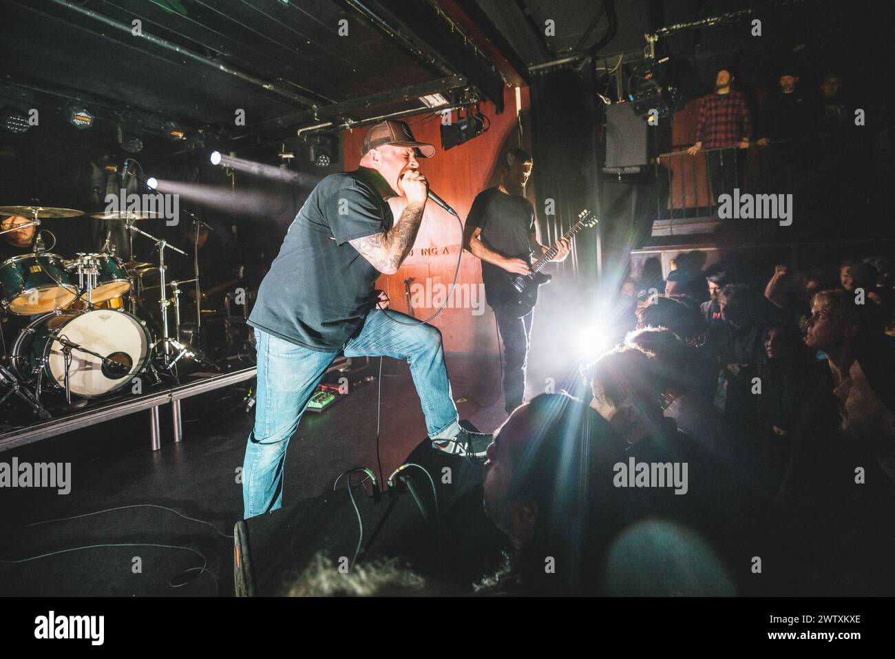 Kopenhagen, Dänemark. März 2024. Die amerikanische Mathcore-Band Botch gibt ein Live-Konzert im VEGA in Kopenhagen. Hier ist Sänger Dave Verellen live auf der Bühne zu sehen. (Foto: Gonzales Foto - Peter Troest). Stockfoto