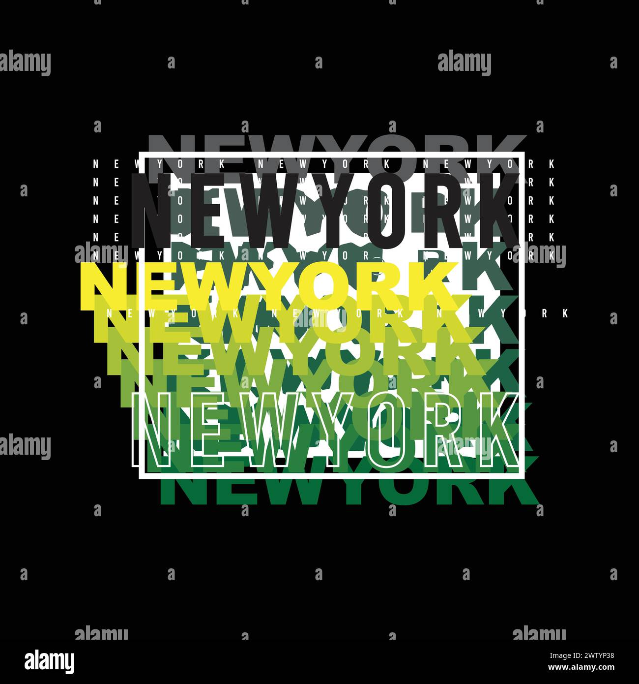 New York Typografie Buntes Hemdplakat Grafik Druck Design Vektor Stock Vektor