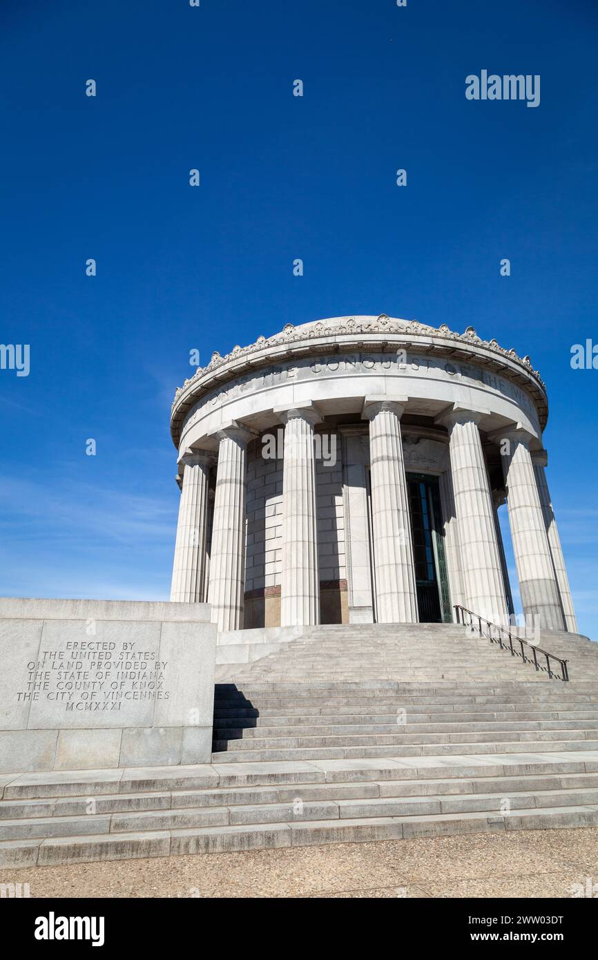 Das George Rogers Clark Memorial Rotunda in Vincennes, Indiana, Stockfoto