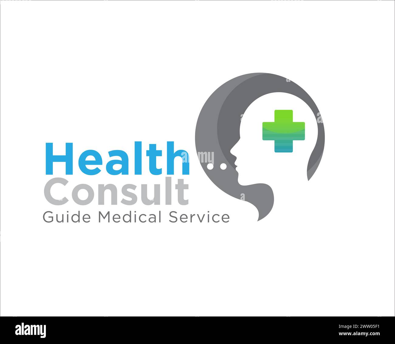 Mind Health Consult Logo Designs für den medizinischen Dienst Stock Vektor