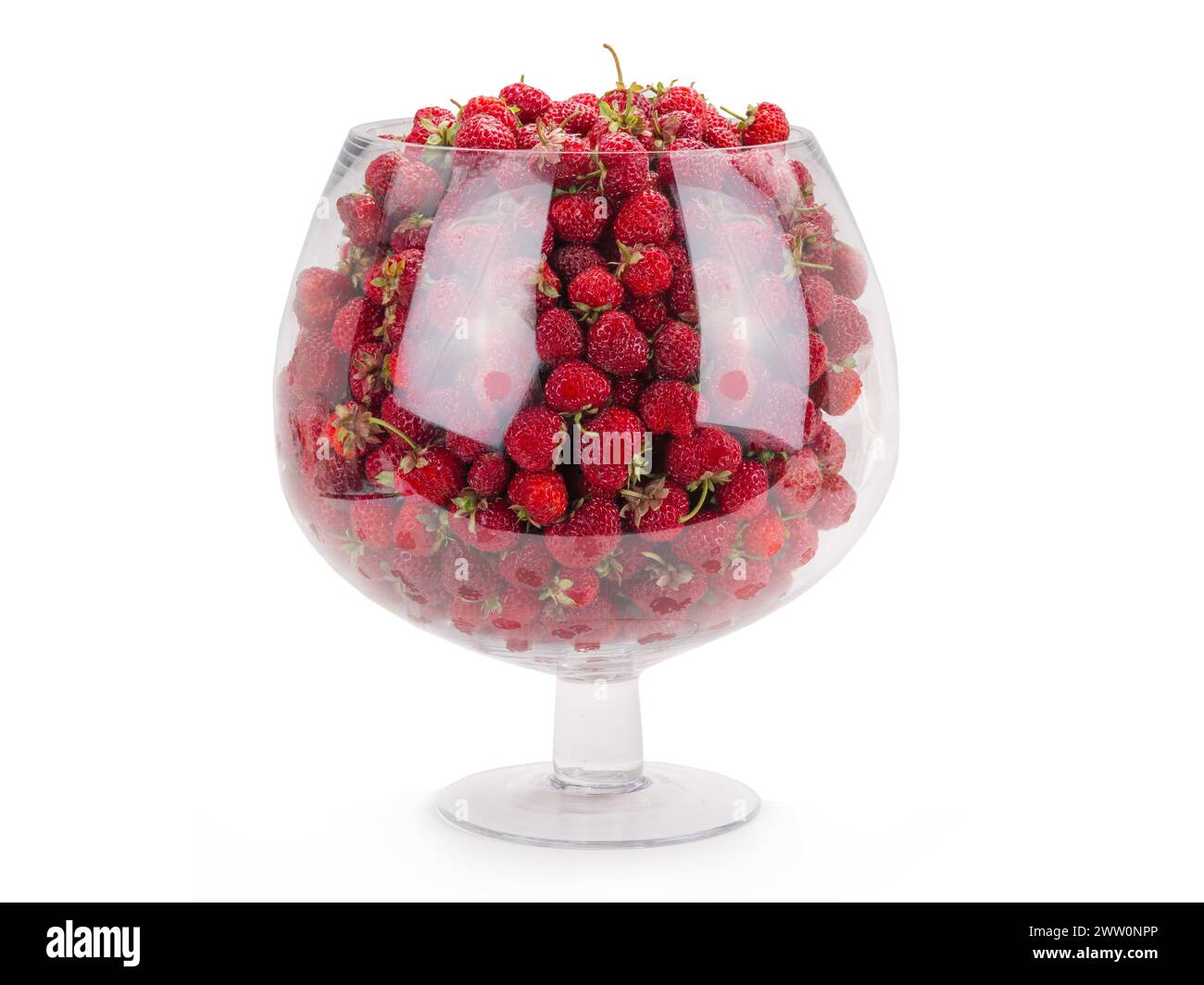 Erdbeere in einem großen Glas Stockfoto