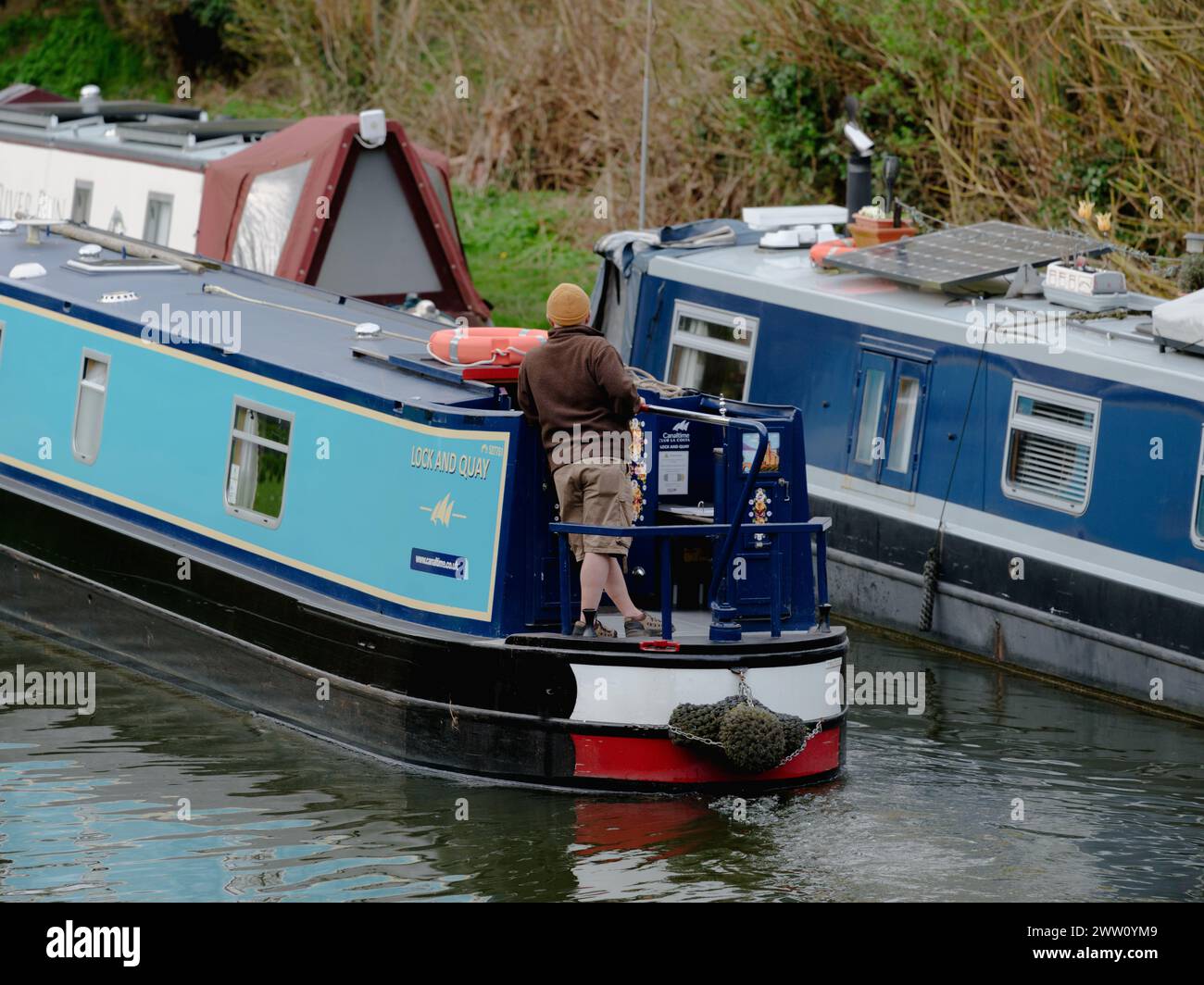 Canal Boat Life - Milton Keynes Stockfoto