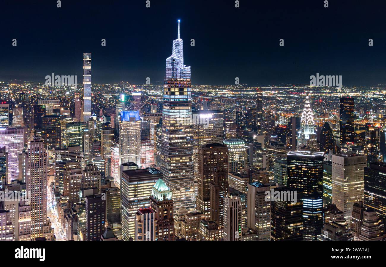 Die Skyline von Midtown Manhattan, New York Stockfoto