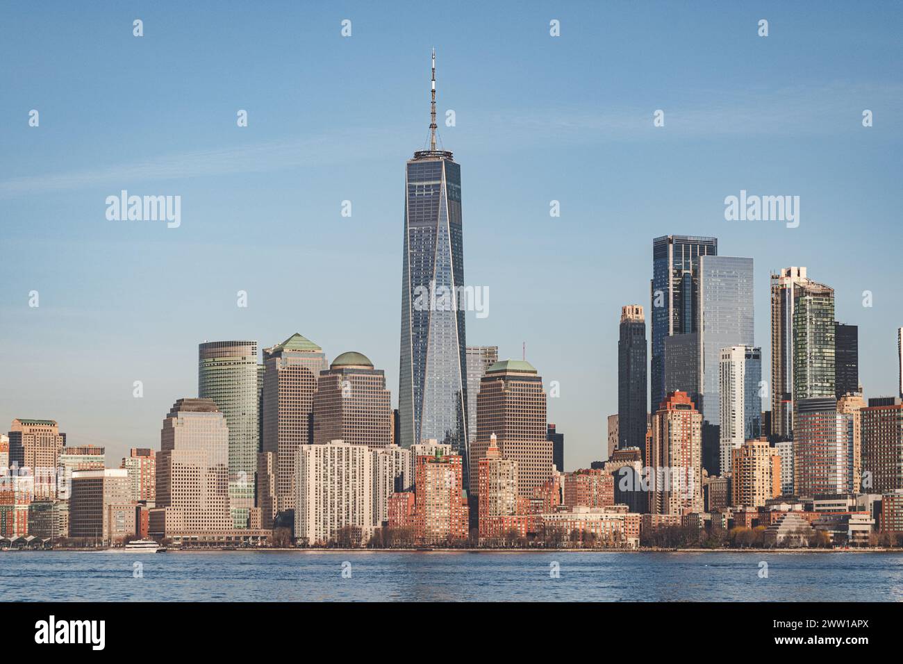 Skyline von Lower Manhattan, New York Stockfoto