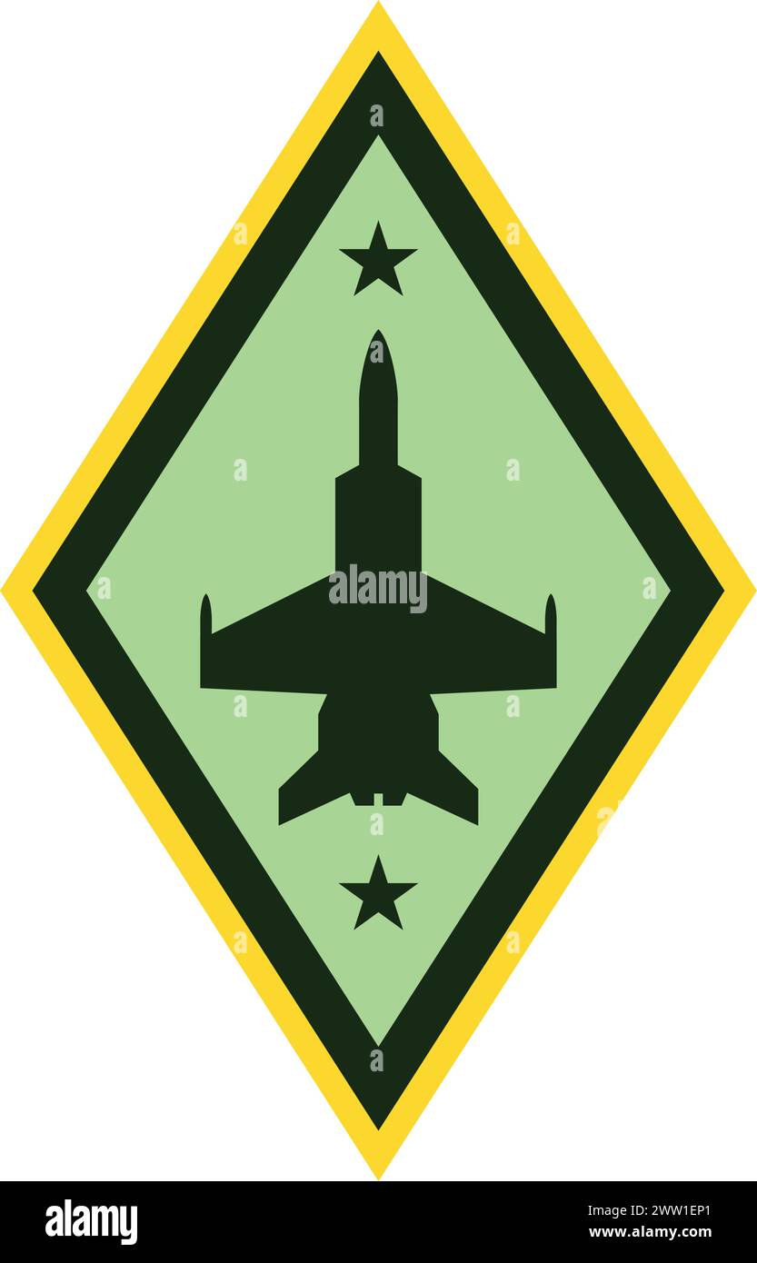 Militärflugzeug Chevron. Air Force Emblem Stock Vektor