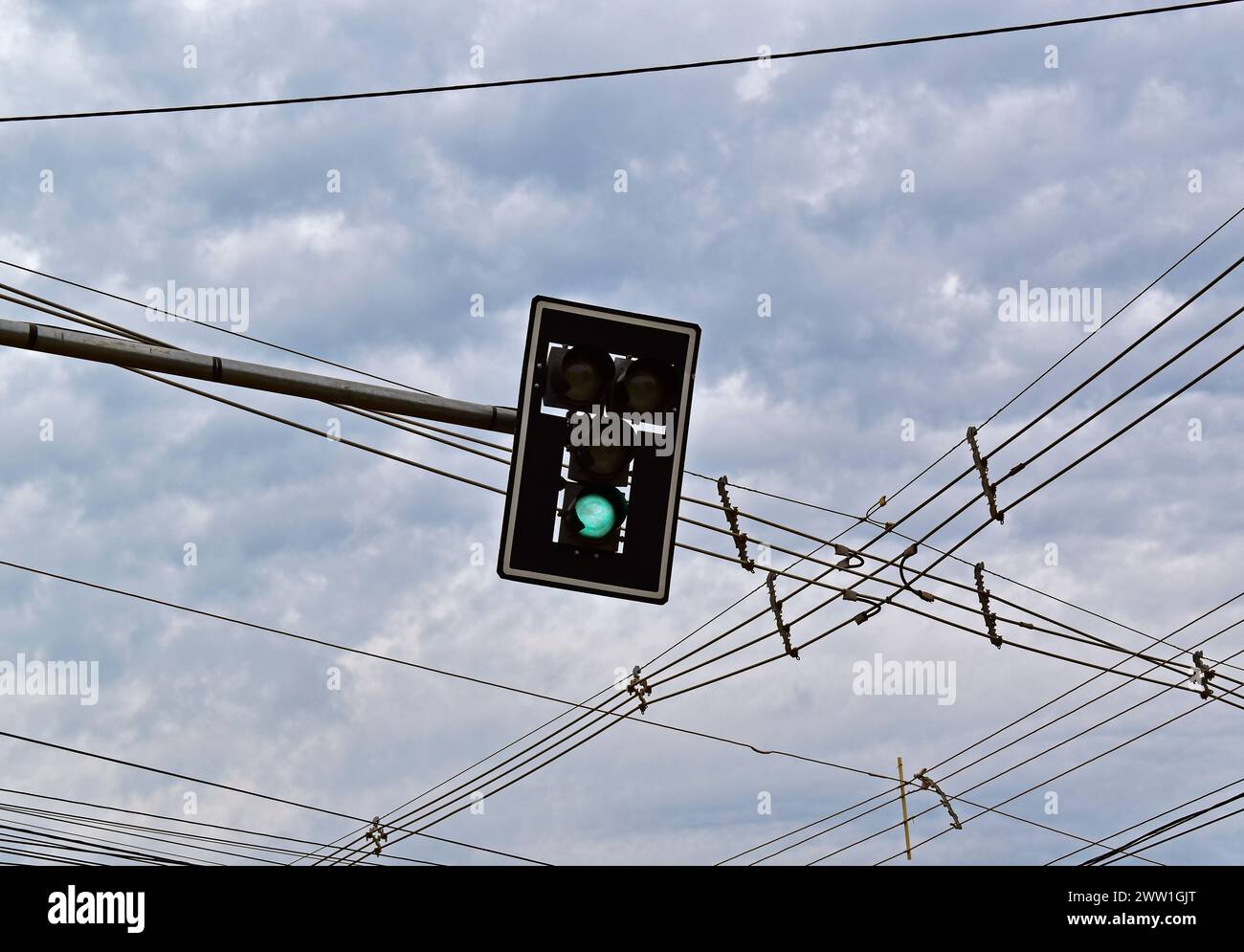 Grüne Ampel in Ribeirao Preto, Sao Paulo, Brasilien Stockfoto
