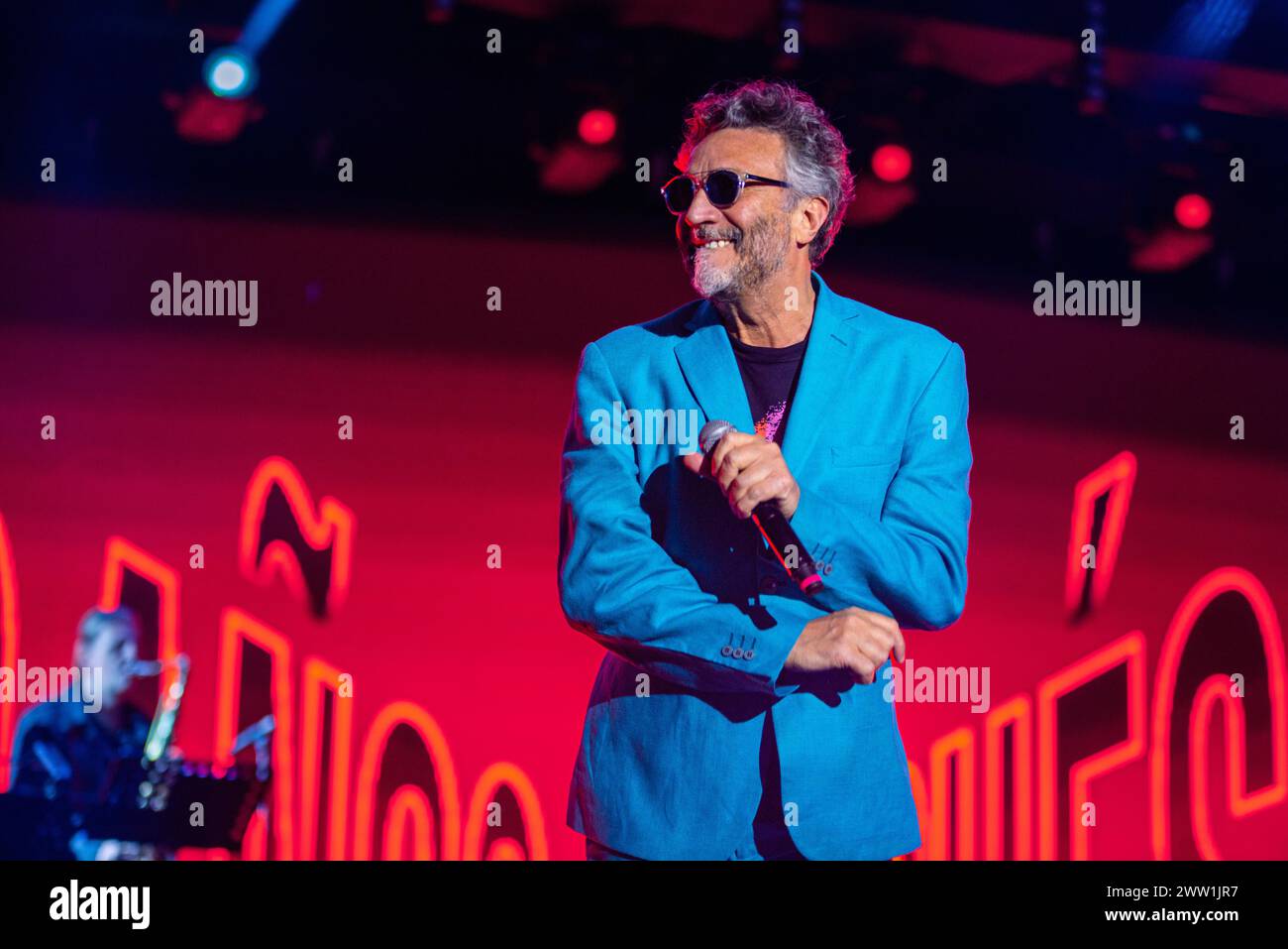 Fito Paez spielte seine Musik während einer Show von „Amor 30 años despues del amor Tour“. Stockfoto