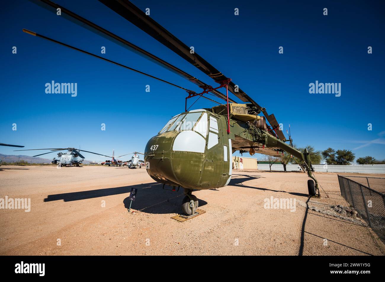 Pima Luft- und Raumfahrtmuseum. Sikorsky S-64 Skykran. Tucson Arizona. Stockfoto