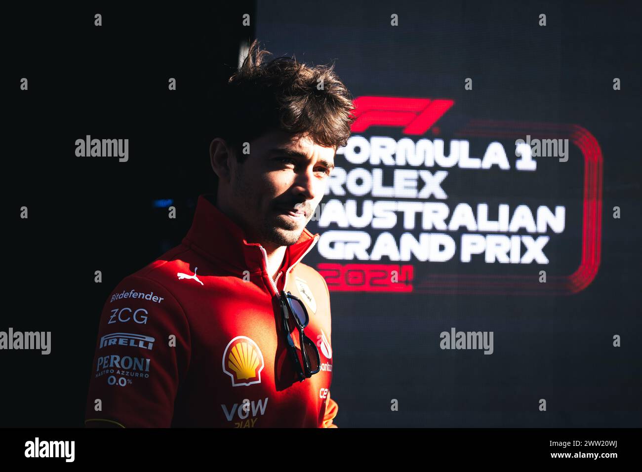 Melbourne, Australien. März 2024. Charles Leclerc (MON) Ferrari. 21.03.2024. Formel-1-Weltmeisterschaft, Rd 3, Grand Prix Von Australien, Albert Park, Melbourne, Australien, Vorbereitungstag. Das Foto sollte lauten: XPB/Alamy Live News. Stockfoto