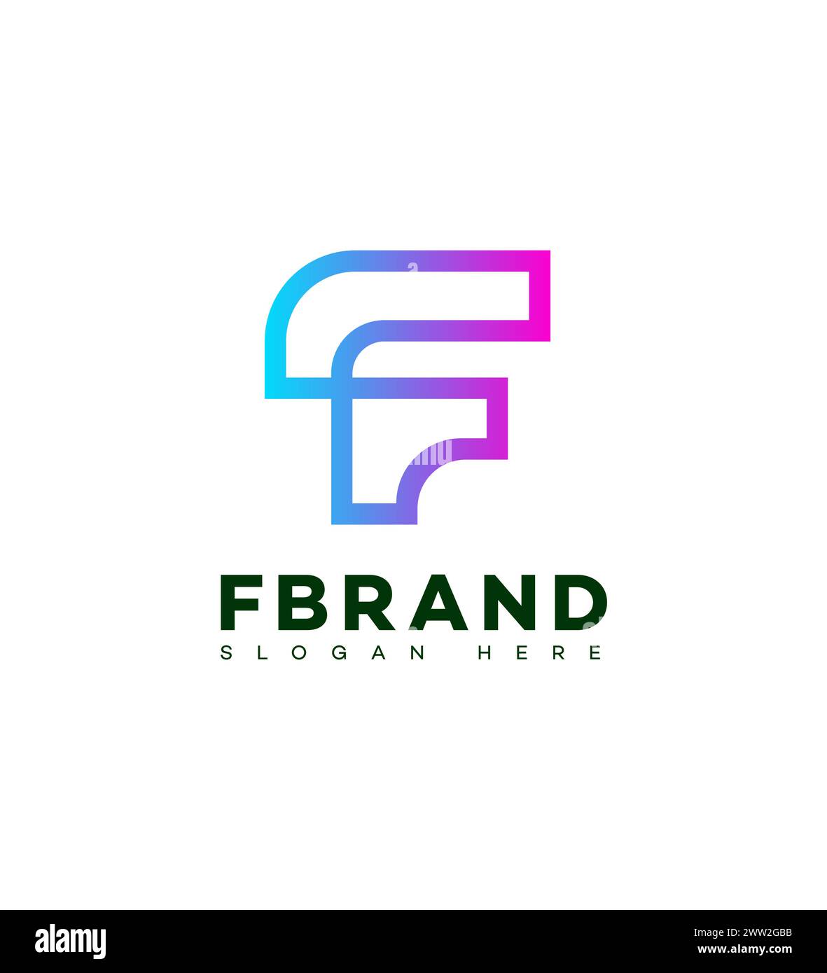 F Letter Logo Symbol Markenidentität, F Letter Sign Symbol Vorlage Stock Vektor
